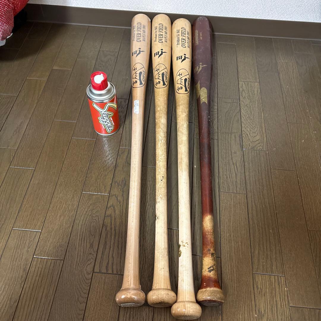硬式野球バット 4本セット + スプレー 硬式野球バット 4本セット + スプレー 硬式野球バット 4本セット +