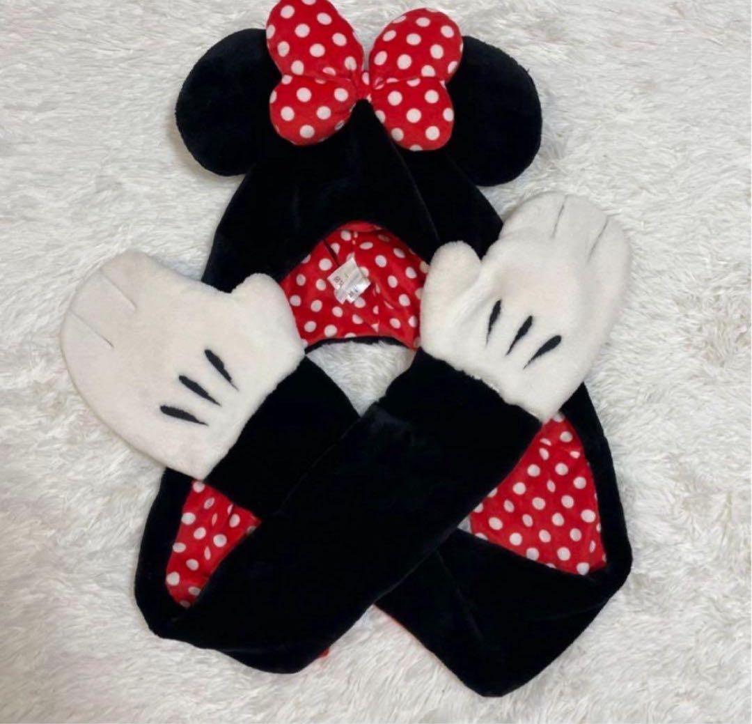 ディズニー ミニー マフラーキャップ レッグウォーマー ファンキャップ