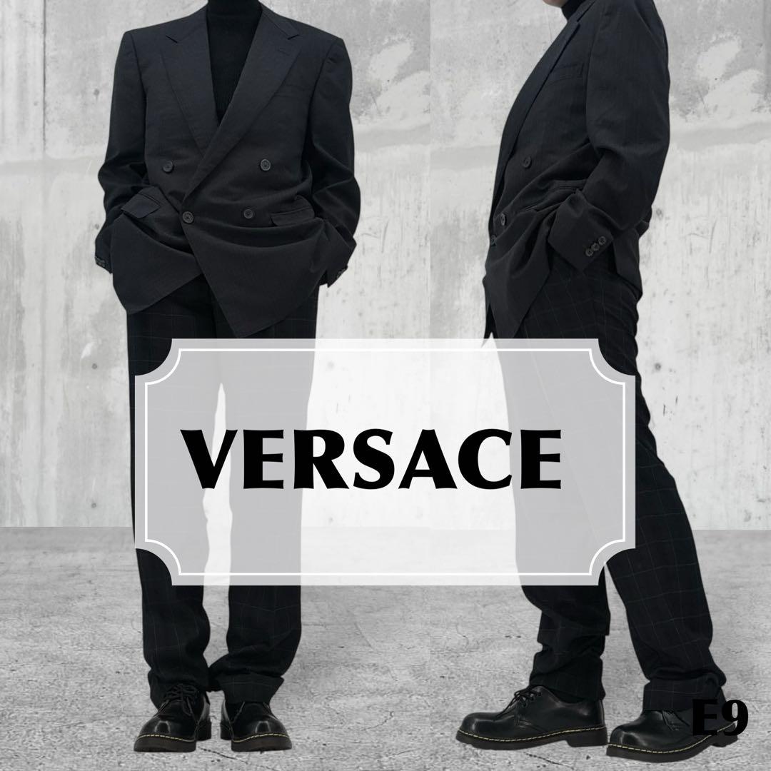 高級】VERSACE ヴェルサーチ メデューサ　スーツ　ダブル　ジャケット 高級】VERSACE ヴェルサーチ メデューサ スーツ ダブル ジャケット