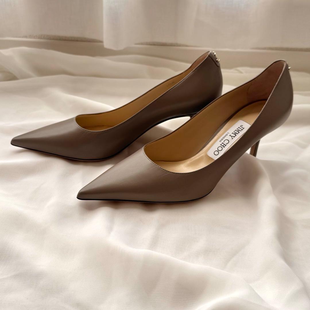 ジミーチュウ ハイヒール レザー パンプス ベージュ JIMMY CHOO（ジミーチュウ） レザー パンプス 9cm ヒール ベージュ