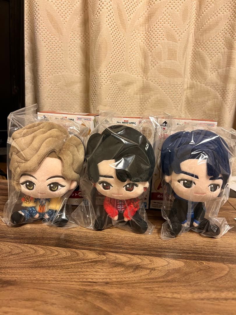 一番くじ Mrs. GREEN APPLE A賞 ぬいぐるみマスコット セット 一番くじ Mrs GREEN APPLE A賞ぬいぐるみマスコット 大森元貴｜Yahoo