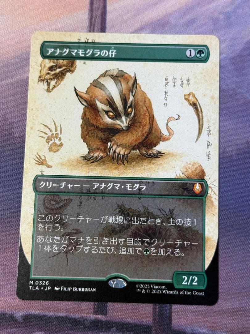 MTG/TLA/アナグマモグラの仔/ボーダレス/1枚 MTG TLA 《アナグマモグラの仔》ボーダーレスfoil アナグマモグラの仔